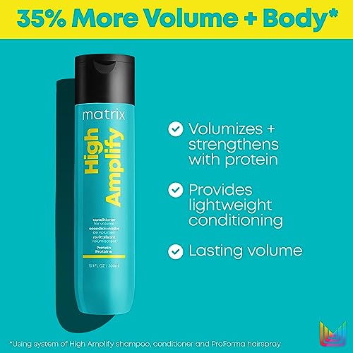 Matrix High Amplify Volumizing Conditioner| Instant Lift & Lasting Volume | Silicone-Free | Boost Structure in Fine, Limp Hair | Salon Professional Conditioner| Packaging May Vary | 10.1 Fl. Oz.