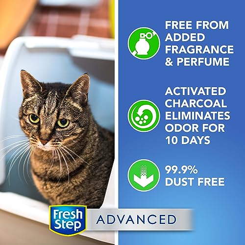 Fresh Step Clumping Cat Litter, Advanced, Simply Unscented, Extra Large, 37 Pounds total (2 Pack of 18.5lb Boxes)