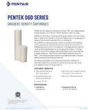 Pentair Pentek DGD-5005-20 Big Blue Water Filter, 20-Inch Whole House Sediment Filter Cartridge Replacement, Dual-Gradient Density Spun Polypropylene, 20 x 4.5, 5 Micron, Pack of 1, White