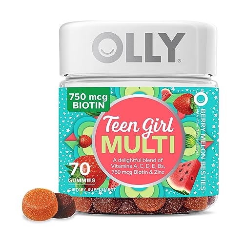 OLLY Kids Multivitamin Gummy Worms, Overall Health and Immune Support, Vitamins and Minerals A, C, D, E, Bs and Zinc, Chewable Supplement, Sour Fruit Punch, 45 Day Supply - 70 Count