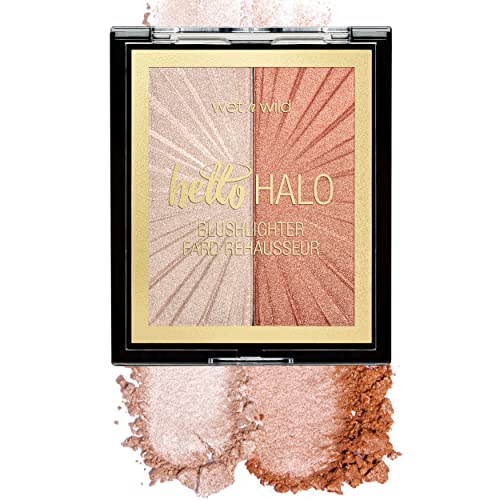 wet n wild MegaGlo Blushlighter| Blush & Highlighter Duo| Shimmer Metallic Finish| Flash Me