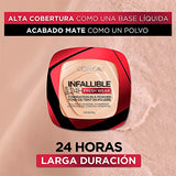 L’Oréal Paris Makeup Infallible Fresh Wear Foundation in a Powder, Up to 24H Wear, Waterproof, Ivory, 0.31 oz.