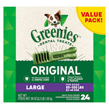 GREENIES Original Large Natural Dog Dental Care Chews Oral Health Dog Treats, 6 oz. Pack (4 Treats)