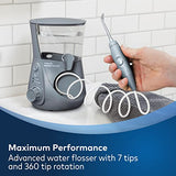 Waterpik Aquarius Water Flosser Professional For Teeth, Gums, Braces, Dental Care, Electric Power With 10 Settings, 7 Tips For Multiple Users And Needs, ADA Accepted, Gray WP-667CD