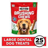 Milk-Bone Original Brushing Chews, 6 Large Daily Dental Dog Treats (Pack of 5)