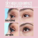 Maybelline New York Lash Sensational Sky High Serum Infused Lash Primer for Mascara, Lengthening, Thickening, Tinted and Washable Formula, Soft Black, 1 Count