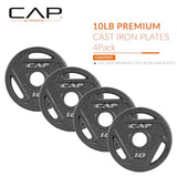 CAP Barbell 2-Inch Olympic Grip Weight Plate, 25 lb, Single Black