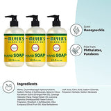 MRS. MEYER'S CLEAN DAY Clean Day Liquid Hand Soap, Cruelty Free and Biodegradable Formula, Honeysuckle Scent, 12.5 oz- Pack of 3