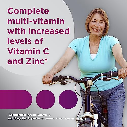 Centrum Silver Womens Multivitamin for Women 50 Plus, Multivitamin/Multimineral Supplement with Vitamin D3, B Vitamins, Non-GMO Ingredients, Supports Memory and Cognition in Older Adults - 200 Ct