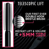 L’Oréal Paris Telescopic Lift Washable Mascara, Lengthening and Volumizing Eye Makeup, Lash Lift with Up to 36HR Wear, Blackest Black, 0.33 Fl Oz