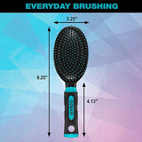 Conair Salon Results Hairbrush for Men and Women, Cushion Base Hairbrush for Everyday Brushing, Color May Vary, 1 Pack