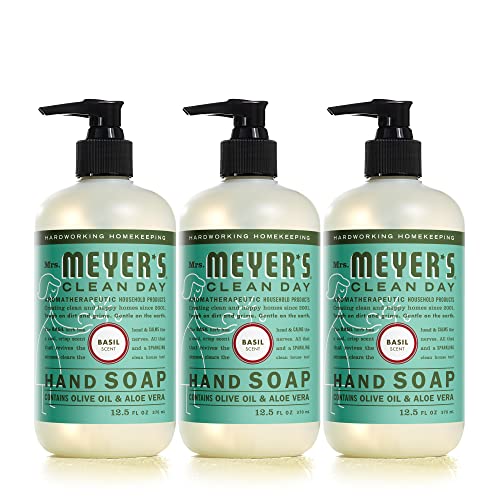 MRS. MEYER'S CLEAN DAY Clean Day Liquid Hand Soap, Cruelty Free and Biodegradable Formula, Honeysuckle Scent, 12.5 oz- Pack of 3