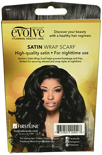 Evolve Satin Wrap Scarf, Black