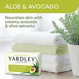 Yardley London Aloe & Avocado Naturally Moisturizing Bath Bar, Botanical Aloe & Avocado, 4 Ounce