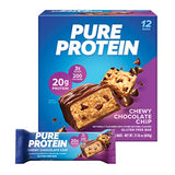 Pure protein bars high protein nutritious snacks to support energy low sugar gluten free chocolate mint cookie 176oz 12 count packaging may vary