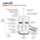 Waterpik Sonic-Fusion 2.0 Professional Flossing Toothbrush, Electric Toothbrush and Water Flosser Combo In One, White