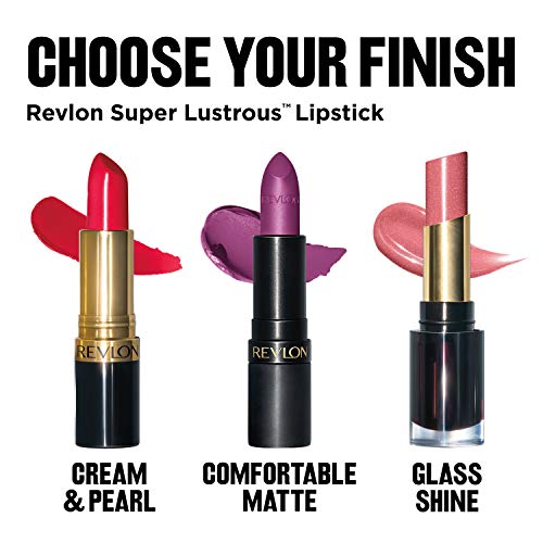 Revlon Lipstick, Super Lustrous The Luscious Mattes Lip Stick, High Impact with Moisturizing Velvety Formula, Matte Finish, 015 Make it Pink, 0.74 Oz