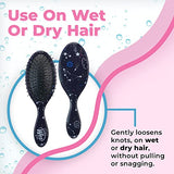 Wet Brush Kids Detangler Hair Brushes - Galaxy - Midi Detangling Brush With Ultra-Soft IntelliFlex Bristles Glide Through Tangles With Ease - Pain-Free Comb For All Hair Types