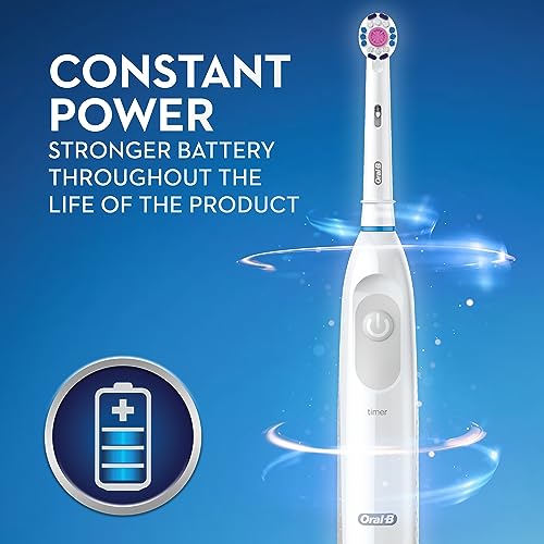 Oral-B Pro 100 3D White, Battery Powered Electric Toothbrush, White