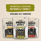 Purina Prime Bones Dog Bone, Made in USA Facilities, Natural Medium Dog Treats, Filled Chew With Pasture-Fed Bison - 6 ct. Pouch