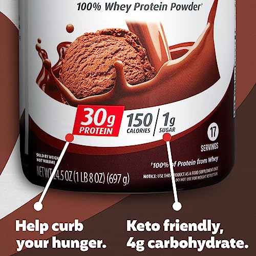 Premier Protein Powder, Vanilla Milkshake, 30g Protein, 1g Sugar, 100% Whey Protein, Keto Friendly, No Soy Ingredients, Gluten Free, 17 servings, 23.3 ounces