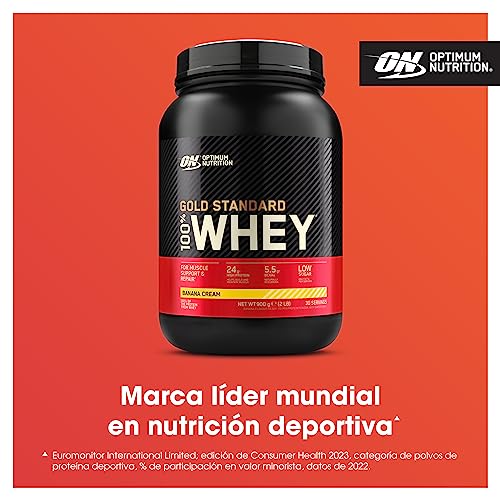 Optimum Nutrition Gold Standard 100% Whey Protein Powder, Banana Cream, 2 Pound (Packaging May Vary)