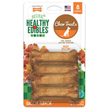 Nylabone Healthy Edibles Long-Lasting Dog Treats - Natural Dog Treats for Small Dogs - Dog Products - Bacon Flavor, X-Small/Petite (8 Count)