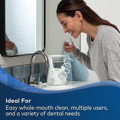 Waterpik Aquarius Water Flosser Professional For Teeth, Gums, Braces, Dental Care, Electric Power With 10 Settings, 7 Tips For Multiple Users And Needs, ADA Accepted, Gray WP-667CD