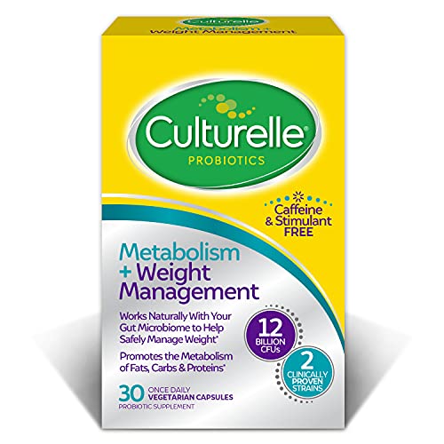 Culturelle Healthy Metabolism + Weight Management Probiotic Capsules (Ages 18+) – 30 Count – Helps Safely Manage Weight & Promote The Metabolism of Fats, Carbs & Proteins – Caffeine & Stimulant Free