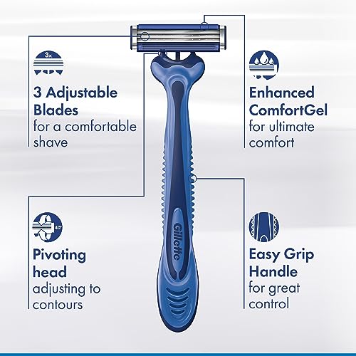 Gillette Sensor3 Smooth Shave Disposable Razor, 4 Count