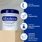 Albolene Face Moisturizer and Makeup Remover, Facial Cleanser and Cleansing Balm, Fragrance Free Cream, 12 oz