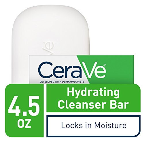 CeraVe Hydrating Cleanser Bar | Soap-Free Body and Facial Cleanser with 5% Cerave Moisturizing Cream | Fragrance-Free |2-Pack, 4.5 Ounce Each