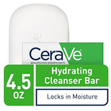 CeraVe Hydrating Cleanser Bar | Soap-Free Body and Facial Cleanser with 5% Cerave Moisturizing Cream | Fragrance-Free |2-Pack, 4.5 Ounce Each