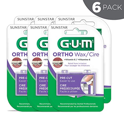 GUM - 10070942007235 Orthodontic Wax with Vitamin E and Aloe Vera (Pack of 6)