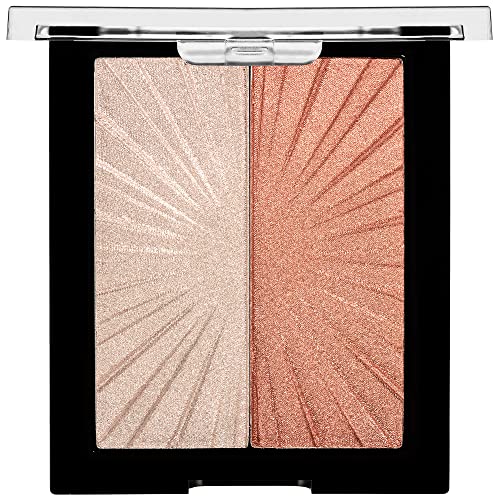 wet n wild MegaGlo Blushlighter| Blush & Highlighter Duo| Shimmer Metallic Finish| Flash Me