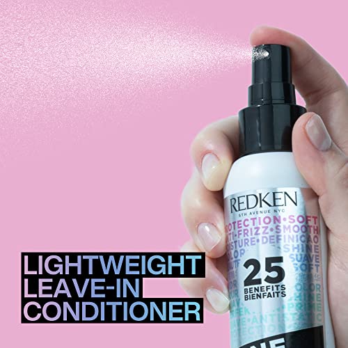 REDKEN All-In-One Leave In Conditioner, Multi-Benefit Treatment and Heat Protectant Spray with Frizz Protection, For All Hair Types, Paraben Free, One United, 150 ml