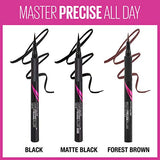 Maybelline Eyestudio Master Precise All Day Waterproof Liquid Eyeliner Makeup, Black, 2 Count