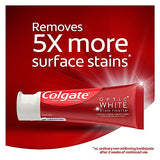 Colgate Optic White Stain Fighter Whitening Toothpaste, Clean Mint Flavor, Safely Removes Surface Stains, Enamel-Safe for Daily Use, Teeth Whitening Toothpaste with Fluoride, 4.2 Oz Tube