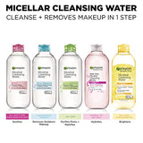 Garnier SkinActive Micellar Water with Vitamin C, Facial Cleanser & Makeup Remover, 13.5 Fl Oz (400mL), 1 Count (Packaging May Vary)