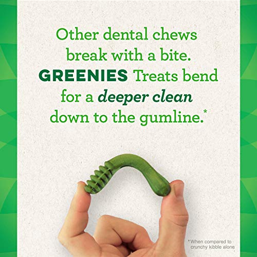 GREENIES Original Large Natural Dog Dental Care Chews Oral Health Dog Treats, 6 oz. Pack (4 Treats)