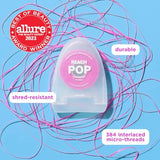 REACH POP Dental Floss | Vegan Wax & PFAS-Free | Durable & Shred Resistant | Slides Smoothly & Easily | Effective Plaque Removal | Blue Color Floss | Mint, 54.7 YD