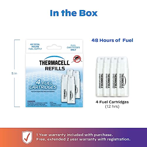 Thermacell Mosquito Repellent Fuel-Only Refills Compatible with Any Fuel-Powered Thermacell Repeller Highly Effective, Long Lasting, No Spray or Mess 15 Foot Zone of Mosquito Protection