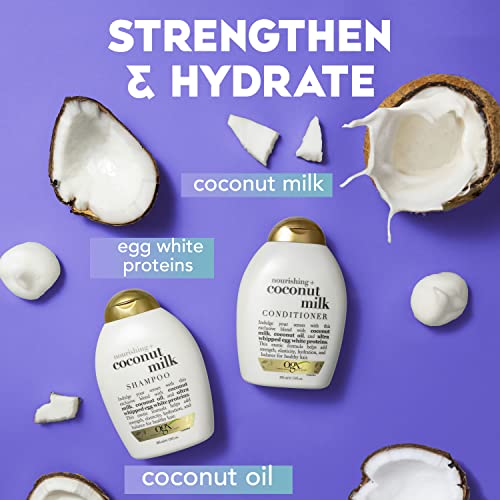 OGX, Hair Conditioner, Sulfate-Free, Nourishing Coconut Milk, 13 Fl Oz