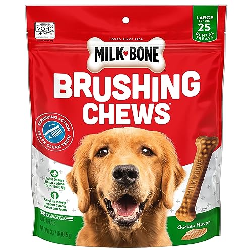 Milk-Bone Original Brushing Chews, 6 Large Daily Dental Dog Treats (Pack of 5)