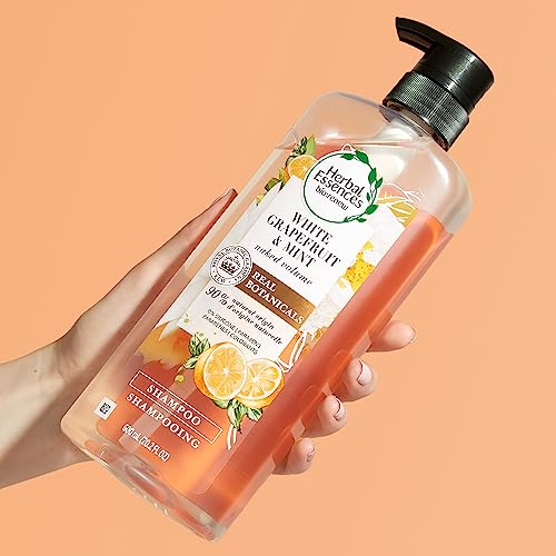 Herbal Essences, Volume Shampoo & Conditioner Kit with Natural Source Ingredients, For Fine Hair, Color Safe, Bio Renew White Grapefruit & Mosa Mint Naked Volume, 20.2 fl oz, Kit