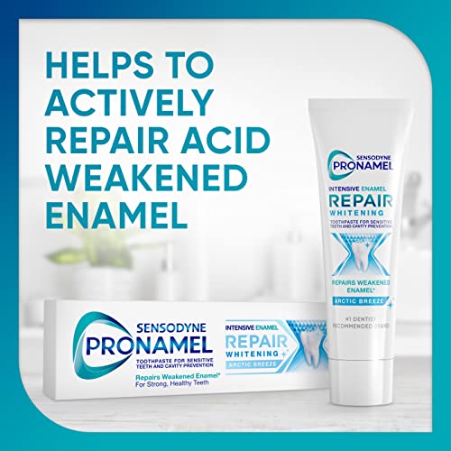 Sensodyne Pronamel Intensive Enamel Repair Toothpaste for Sensitive Teeth and Cavity Protection, Whitening Toothpaste to Strengthen Enamel, Arctic Breeze - 3.4 Ounces x 4