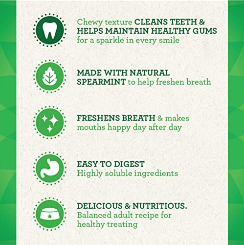 GREENIES Petite Natural Dog Dental Care Chews Oral Health Dog Treats Fresh Flavor, 12 oz. Pack (20 Treats)