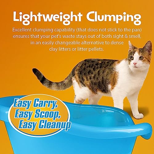 SmartCat All Natural Clumping Cat Litter, 20 Pound (320oz 1 pack) - Alternative to Clay and Pellet Litter - Chemical and 99% Dust Free - Unscented and Lightweight