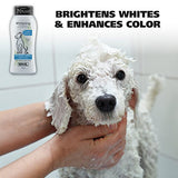 Wahl Whitening Shampoo White Pear scent for Pets – Whitening & Animal Odor Control with Silky Smooth Results for Grooming Dirty Dogs – 24 oz - Model 820001A