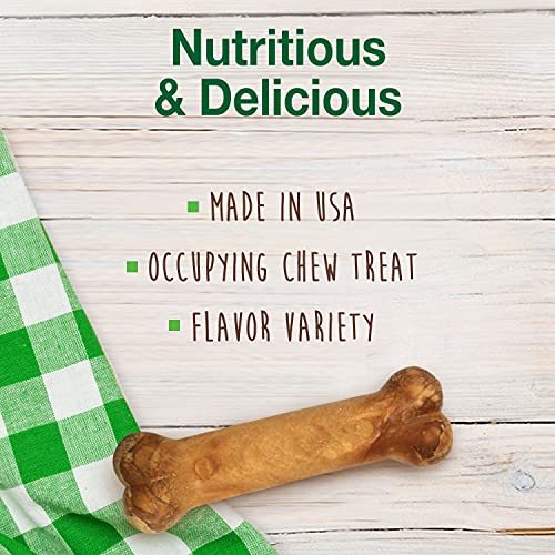 Nylabone Healthy Edibles Long-Lasting Dog Treats - Natural Dog Treats for Small Dogs - Dog Products - Bacon Flavor, X-Small/Petite (8 Count)